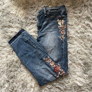 Abercrombie and Fitch Embroidered Jeans